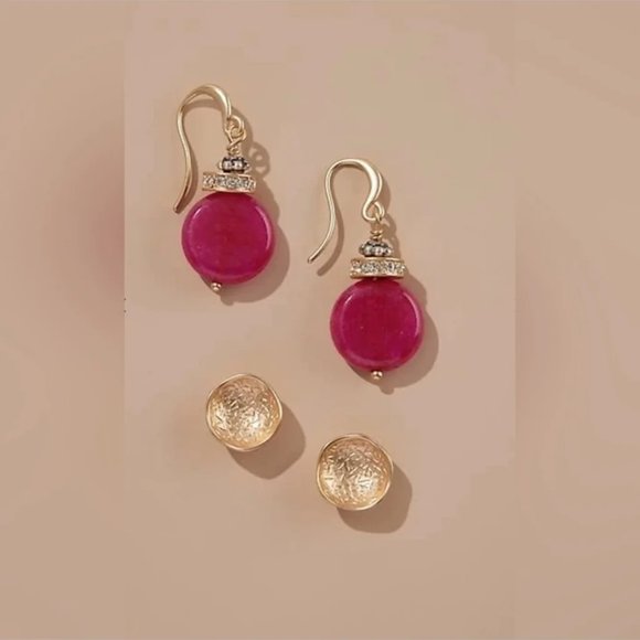 J. Jill Jewelry - J.Jill Path-Less-Traveled Berry Stud Earring Set/NWT